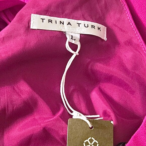NWT Trina Turk A Line Halter Mini Dress, sz Large - Picture 9 of 9